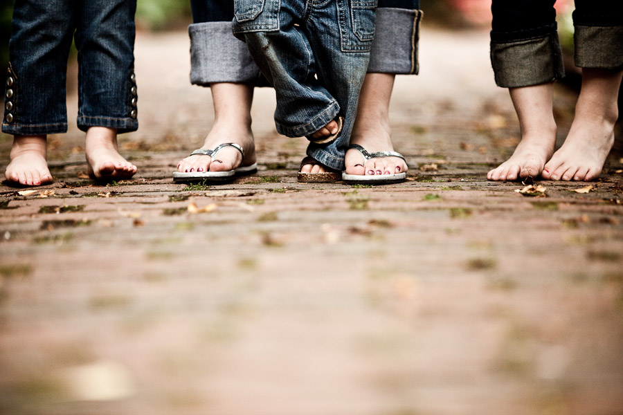 feet family portrait