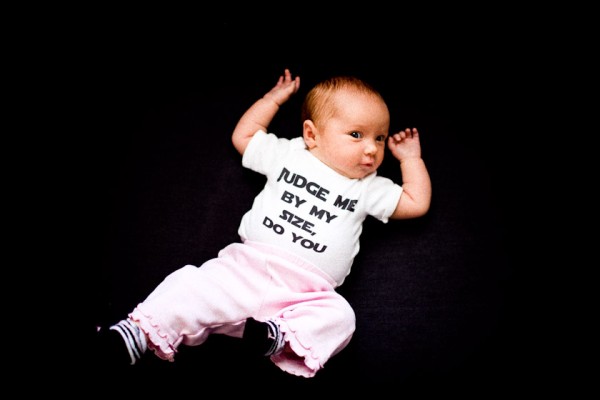 I recieved one of these to the face after waiting too long to change her diaper one morning.